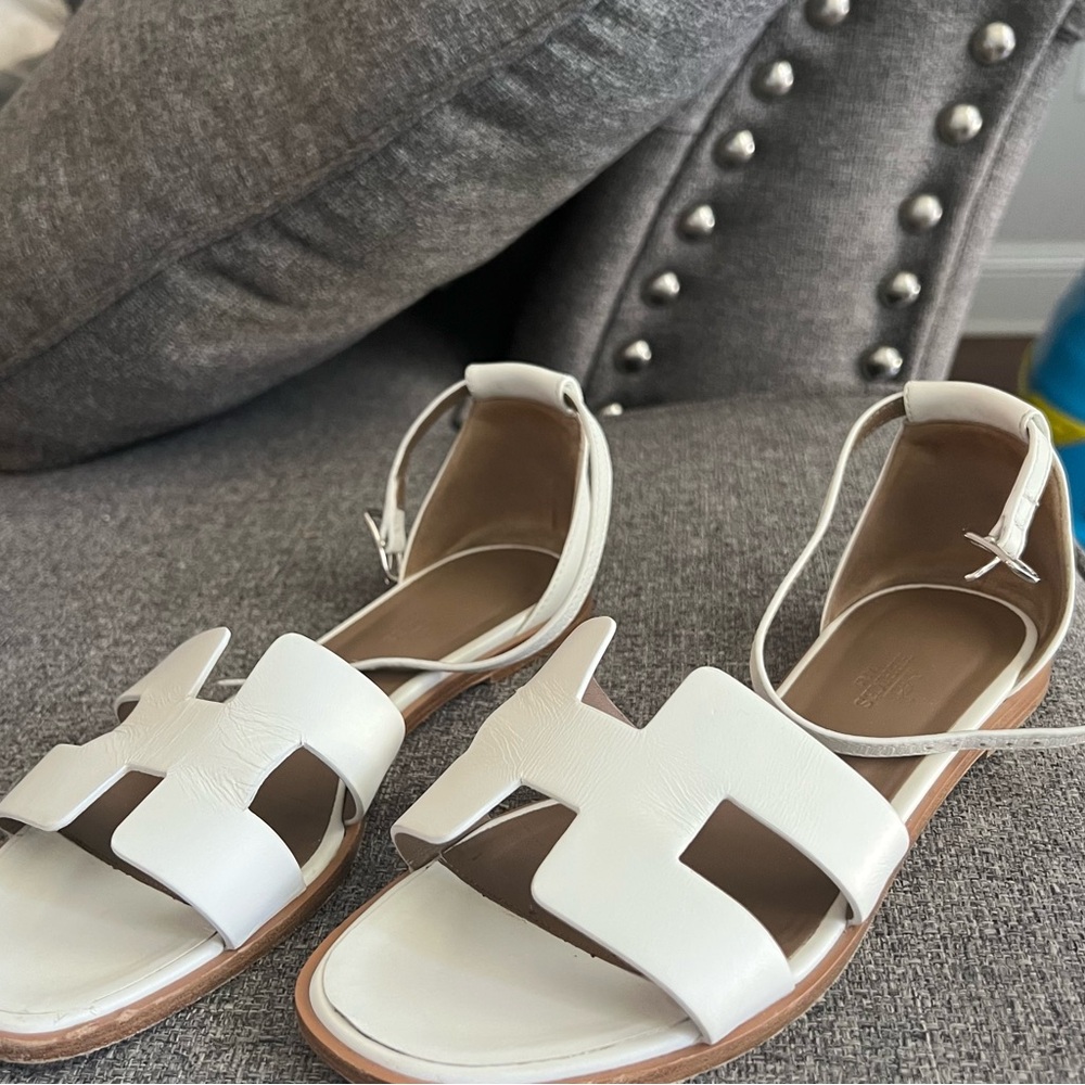 Hermes White Women's Sandals